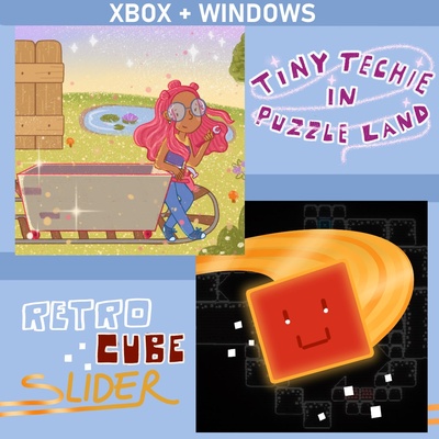 Tiny Techie in Puzzle Land / Retro Cube Slider (Bundle)