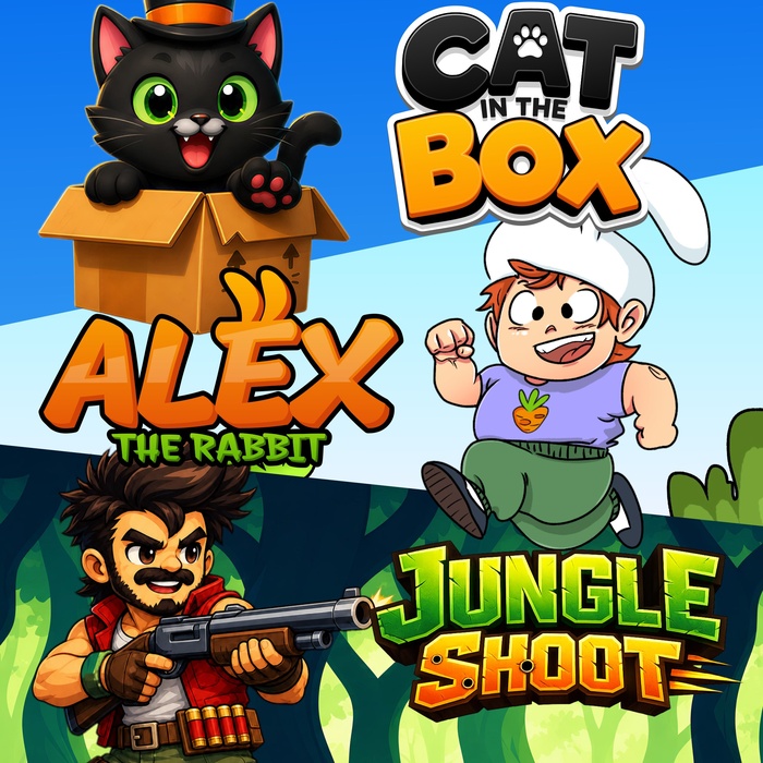 Cat in the Box + Alex the Rabbit + Jungle Shoot (Bundle)