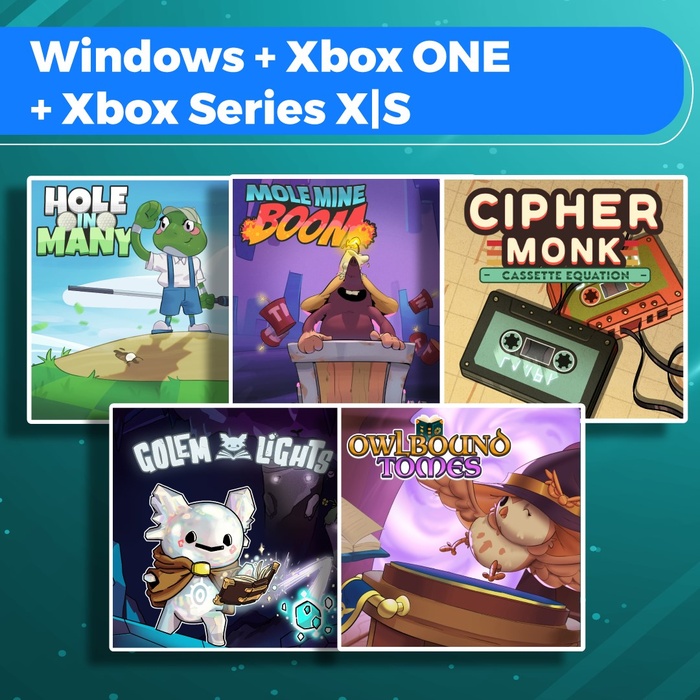 Hole in Many + Mole Mine + Cipher Monk: Cassete + Owlbound Tomes + Golem Lights (Bundle)