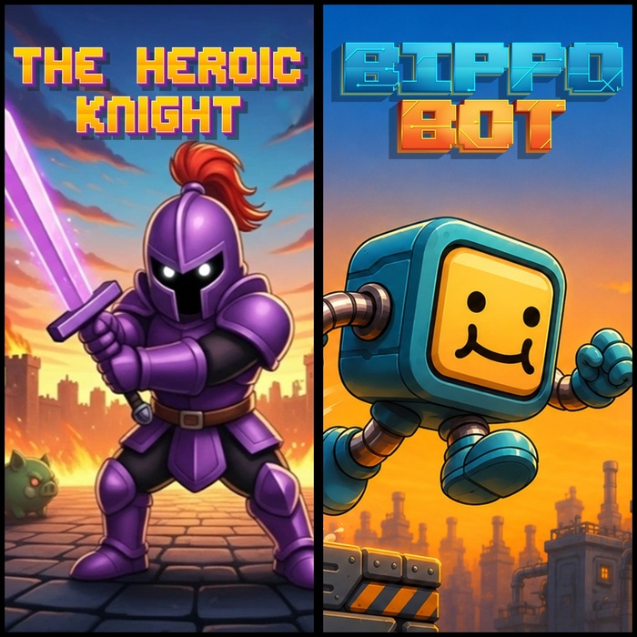 The Heroic Knight & Bippo Bot (BUNDLE)
